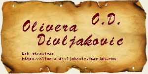 Olivera Divljaković vizit kartica